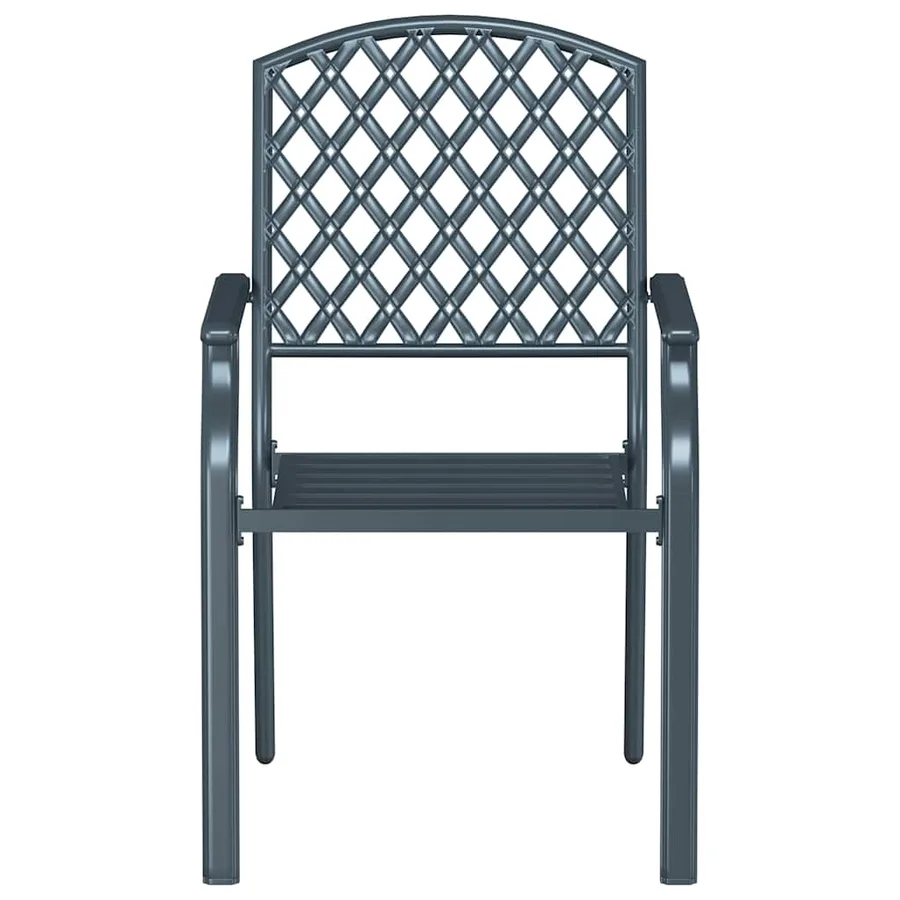 Chaise de jardin 4 pcs Anthracite 56 x 65 x 89 cm Acier - 5