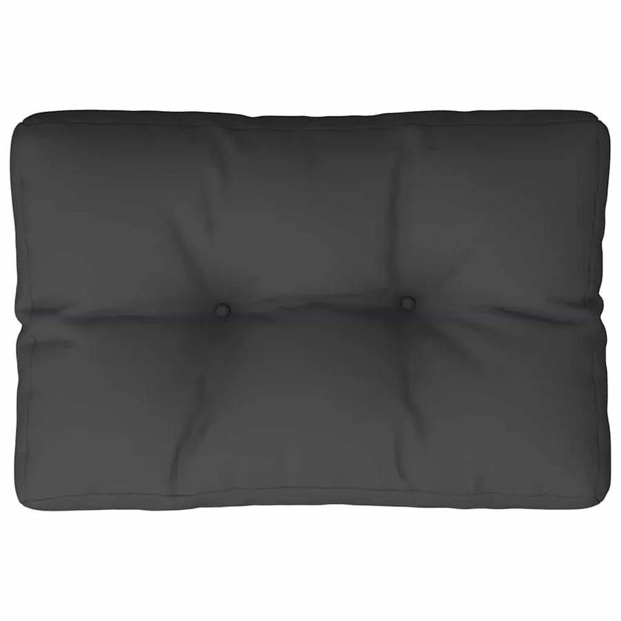 Coussin de palette noir 60x40x12 cm tissu - 2