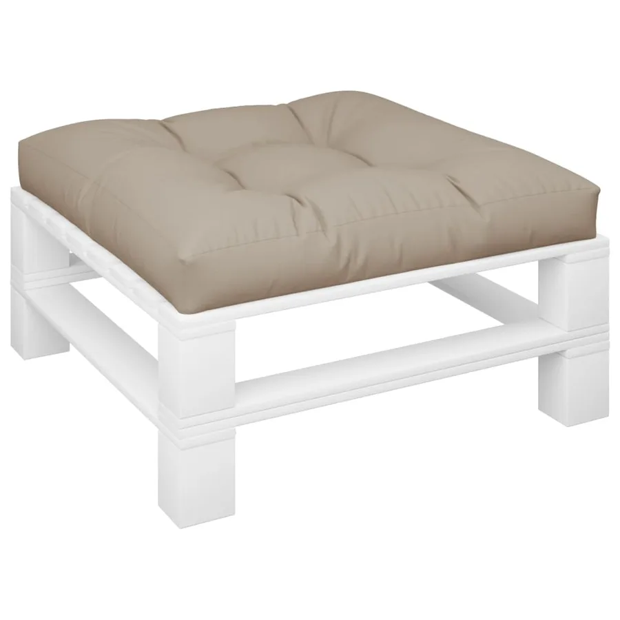 Coussin de palette taupe 70x70x12 cm tissu - 3