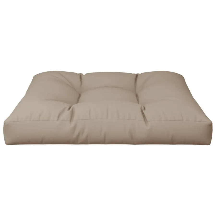 Coussin de palette taupe 70x70x12 cm tissu - 4