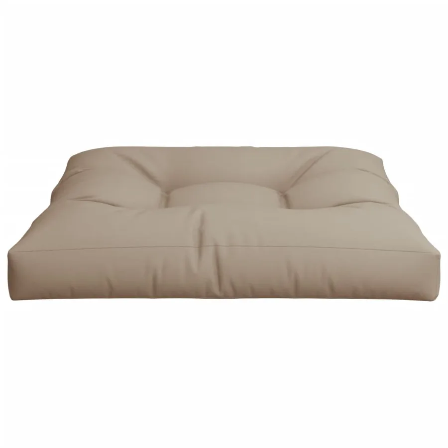 Coussin de palette taupe 70x70x12 cm tissu - 5
