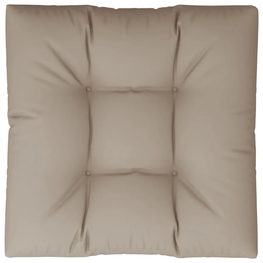 Coussin de palette taupe 70x70x12 cm tissu - 6