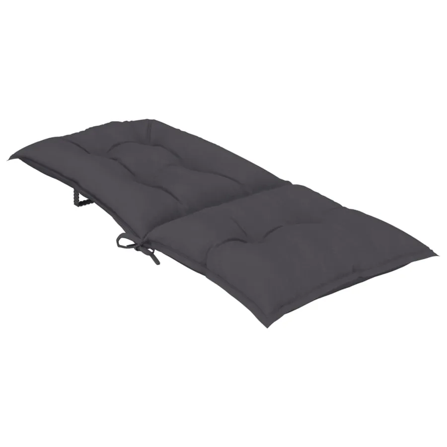Coussins de chaise de jardin à dossier haut lot de 6 anthracite - 5