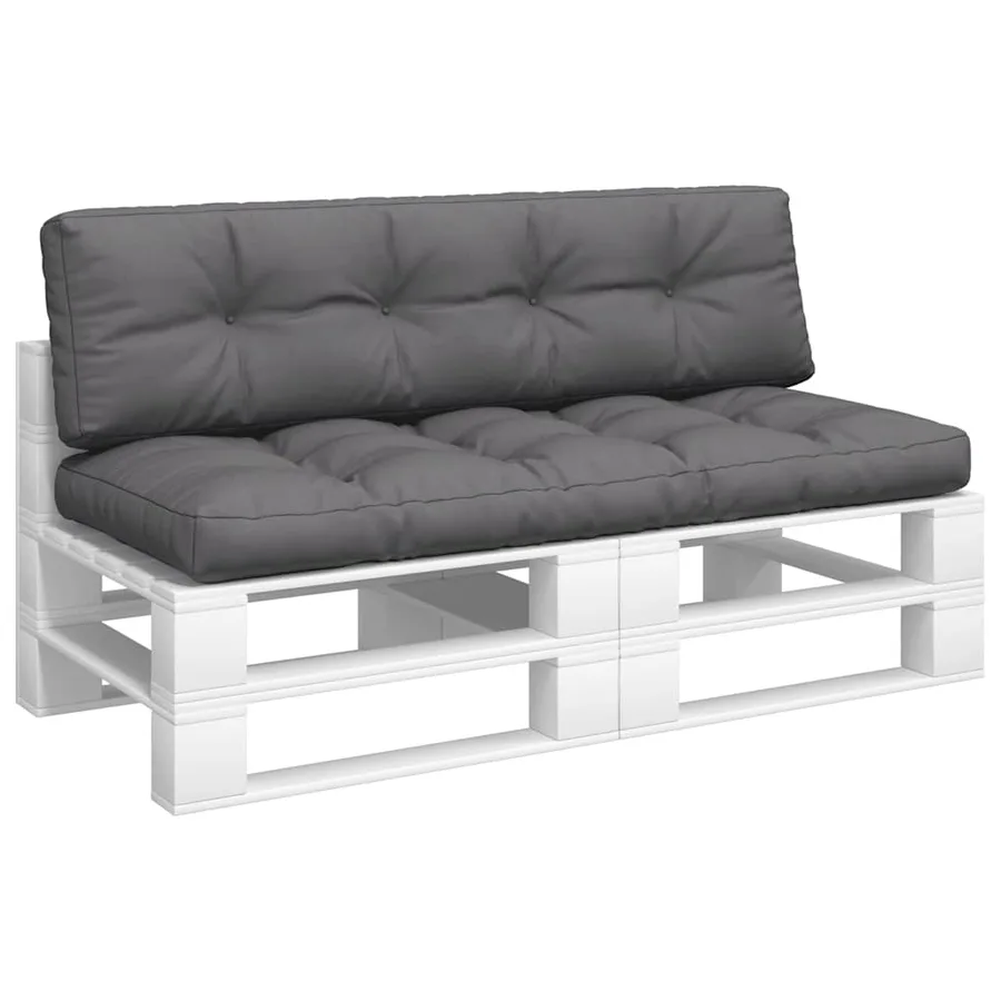 Coussins de palette lot de 2 anthracite tissu - 3