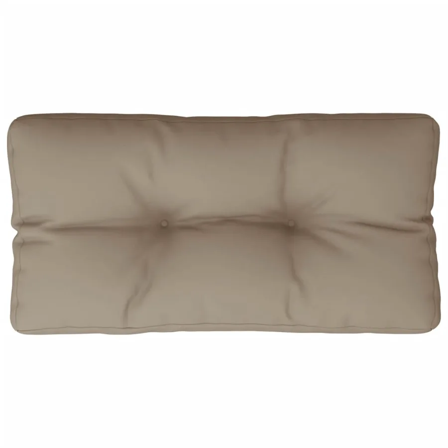 Coussin de palette taupe 70x40x12 cm tissu - 2