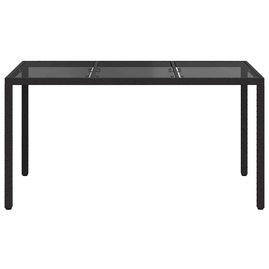 Table de Jardin Noir 150 x 90 x 75 cm polyrotin - 3