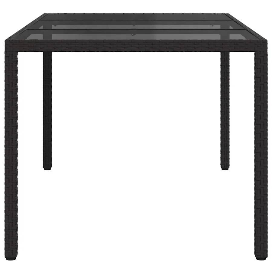Table de Jardin Noir 150 x 90 x 75 cm polyrotin - 4