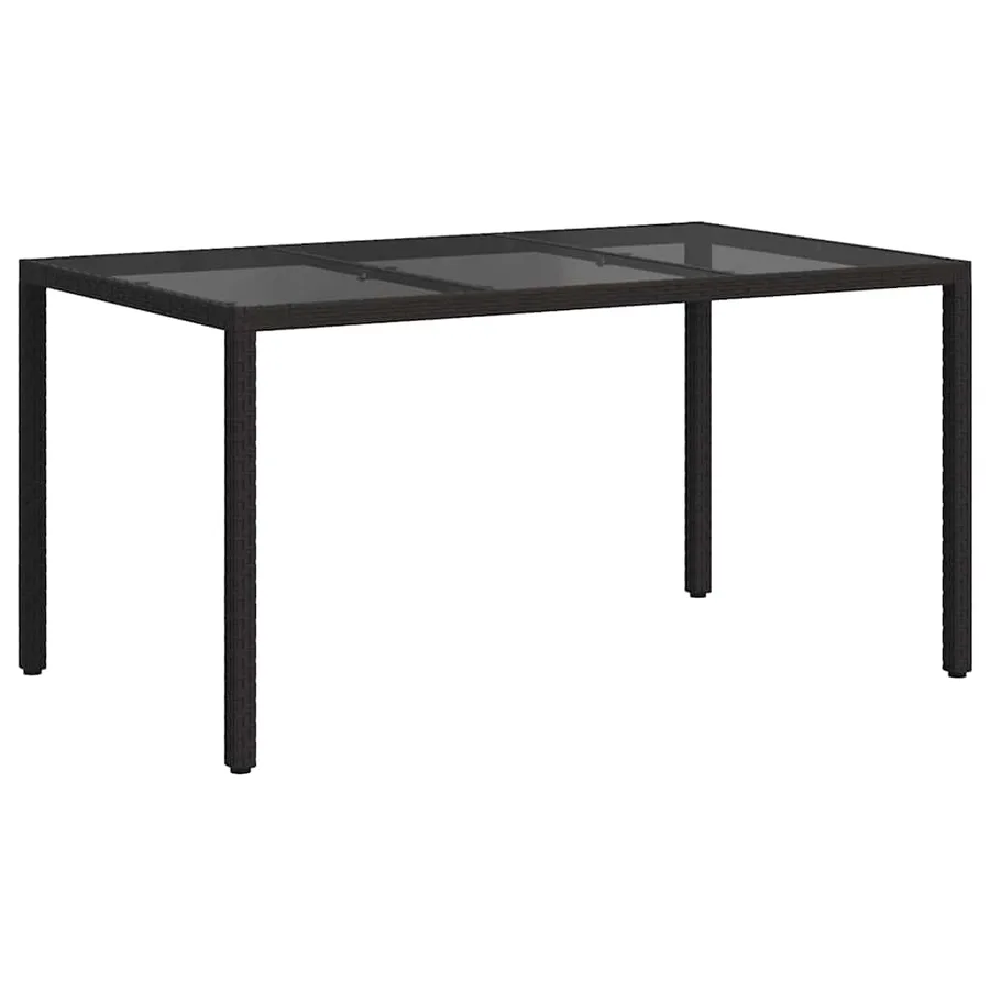 Table de Jardin Noir 150 x 90 x 75 cm polyrotin - 5