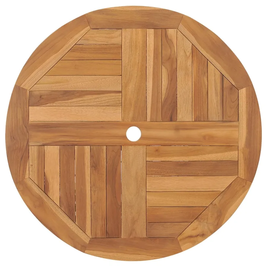 Table pliable de jardin 85x76 cm Bois de teck solide - 5