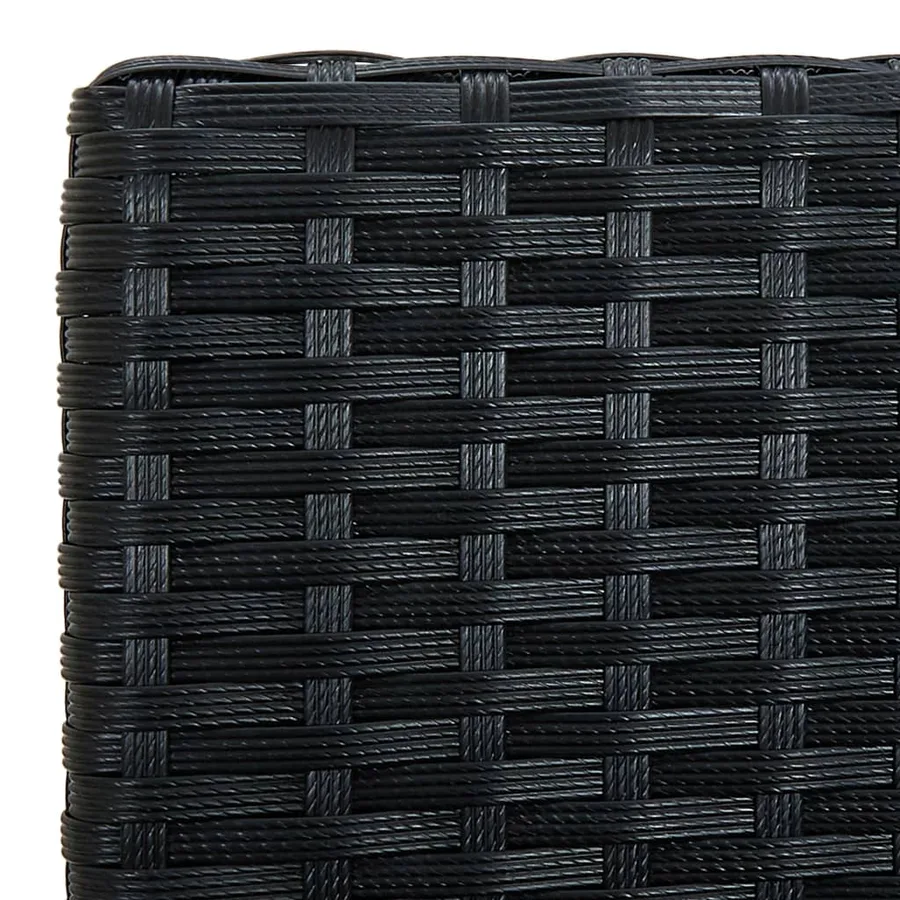 Chaise de jardin avec coussin Résine tressée Noir - 7