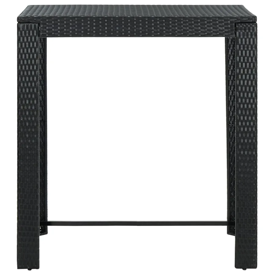 Ensemble de bar d'extérieur 5 pcs accoudoir Résine tressée Noir - 10