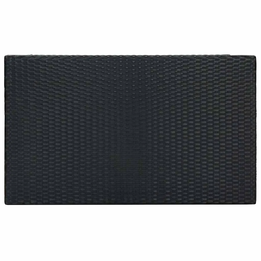 Ensemble de bar d'extérieur 5 pcs accoudoir Résine tressée Noir - 13