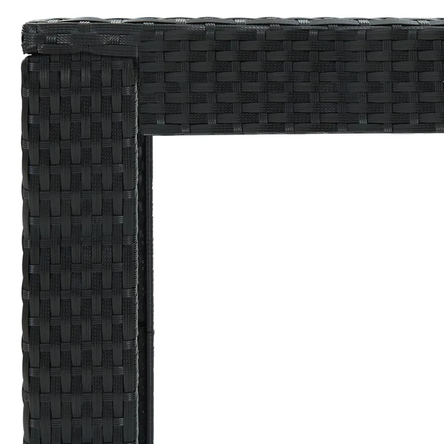 Ensemble de bar d'extérieur 5 pcs accoudoir Résine tressée Noir - 15
