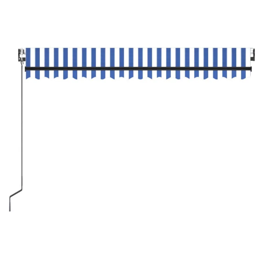 Auvent rétractable automatique 400x350 cm Bleu et blanc - 4