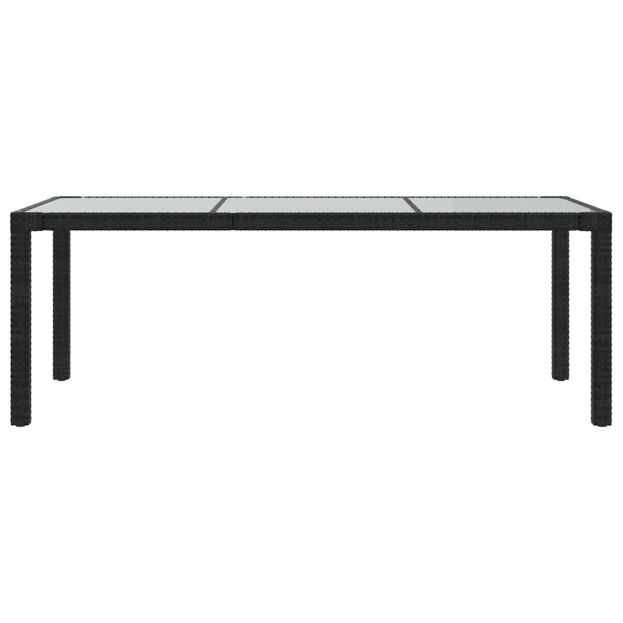 Salon de jardin 7 pcs avec coussins résine tressée noir - 9