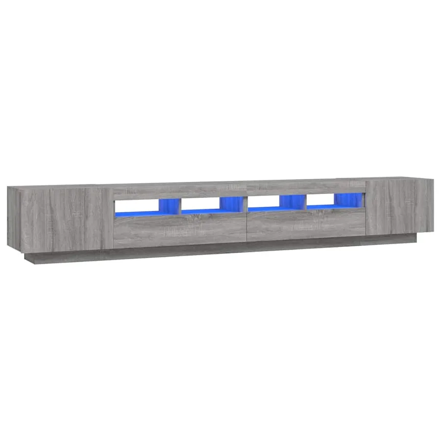 Ensemble de meubles TV avec lumières LED 3 pcs Sonoma gris - 2