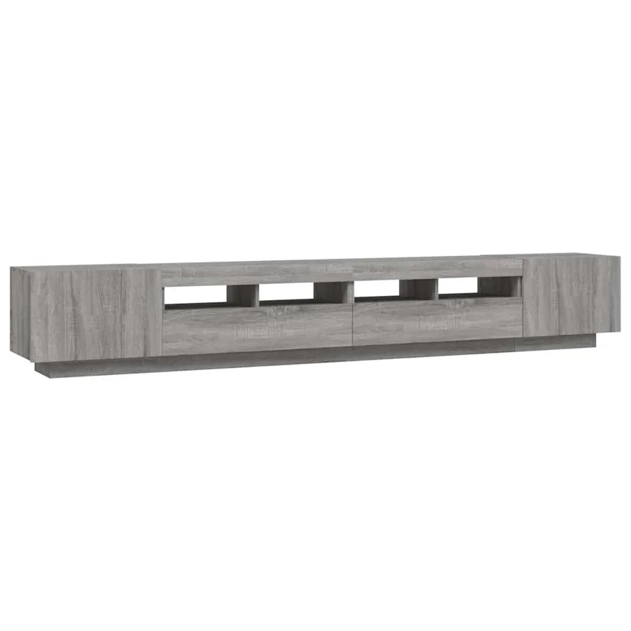 Ensemble de meubles TV avec lumières LED 3 pcs Sonoma gris - 8