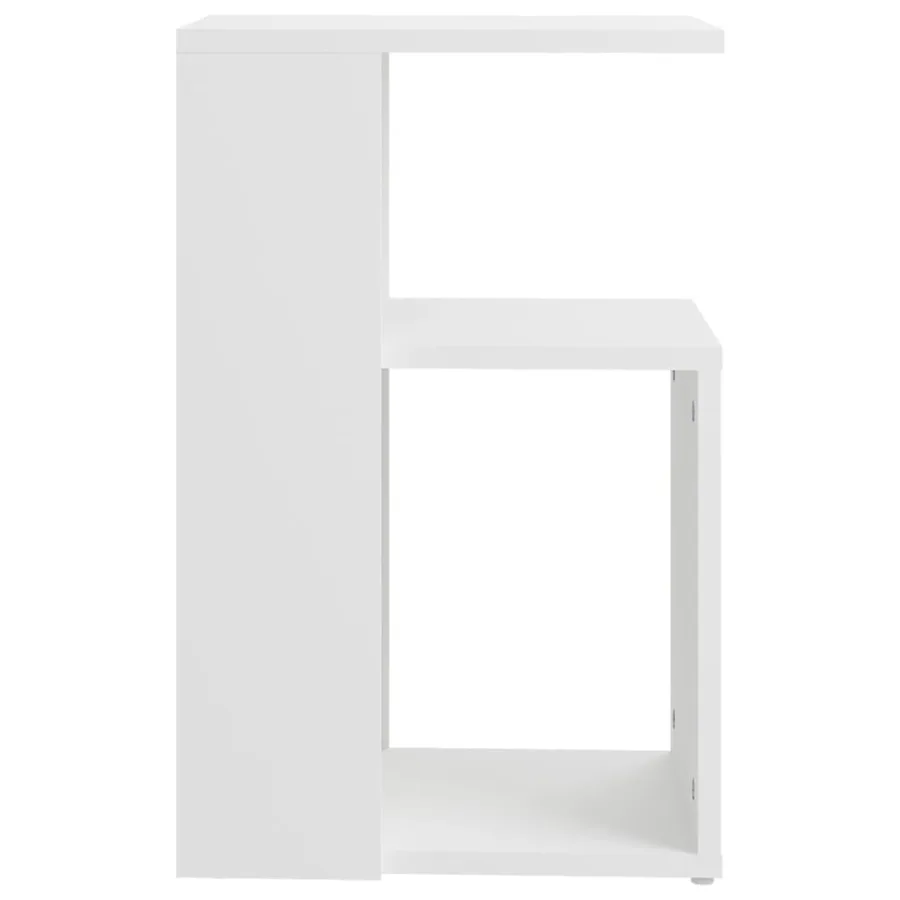 Table d'appoint Blanc 36x30x56 cm Bois d’ingénierie - 4