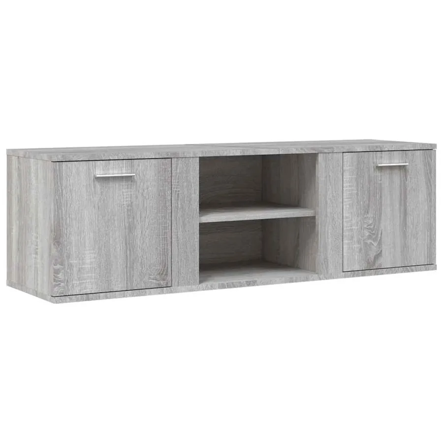 Meuble TV sonoma gris 120x34x37 cm bois d'ingénierie - 2