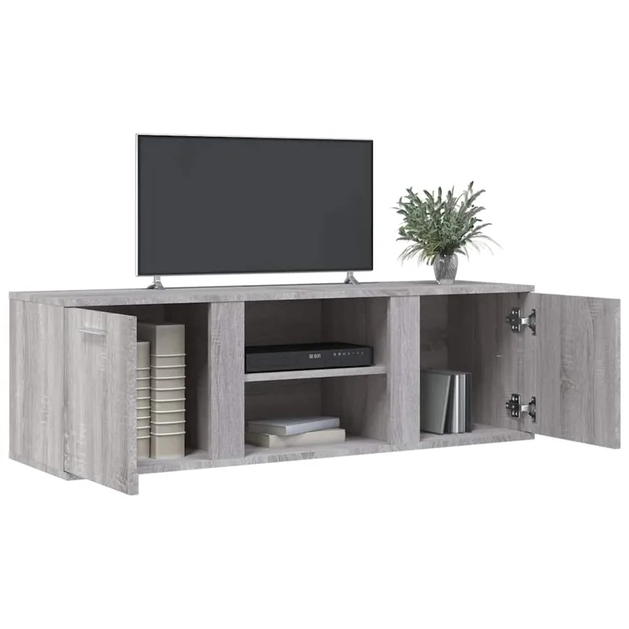 Meuble TV sonoma gris 120x34x37 cm bois d'ingénierie - 3