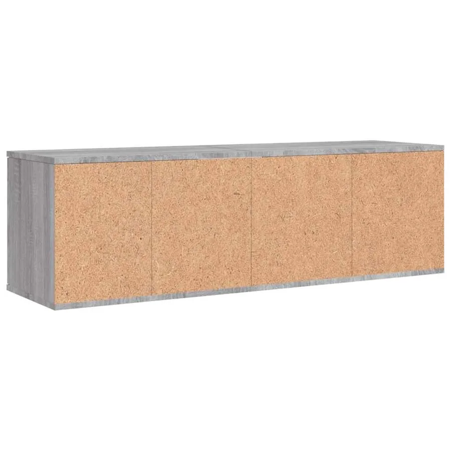 Meuble TV sonoma gris 120x34x37 cm bois d'ingénierie - 6