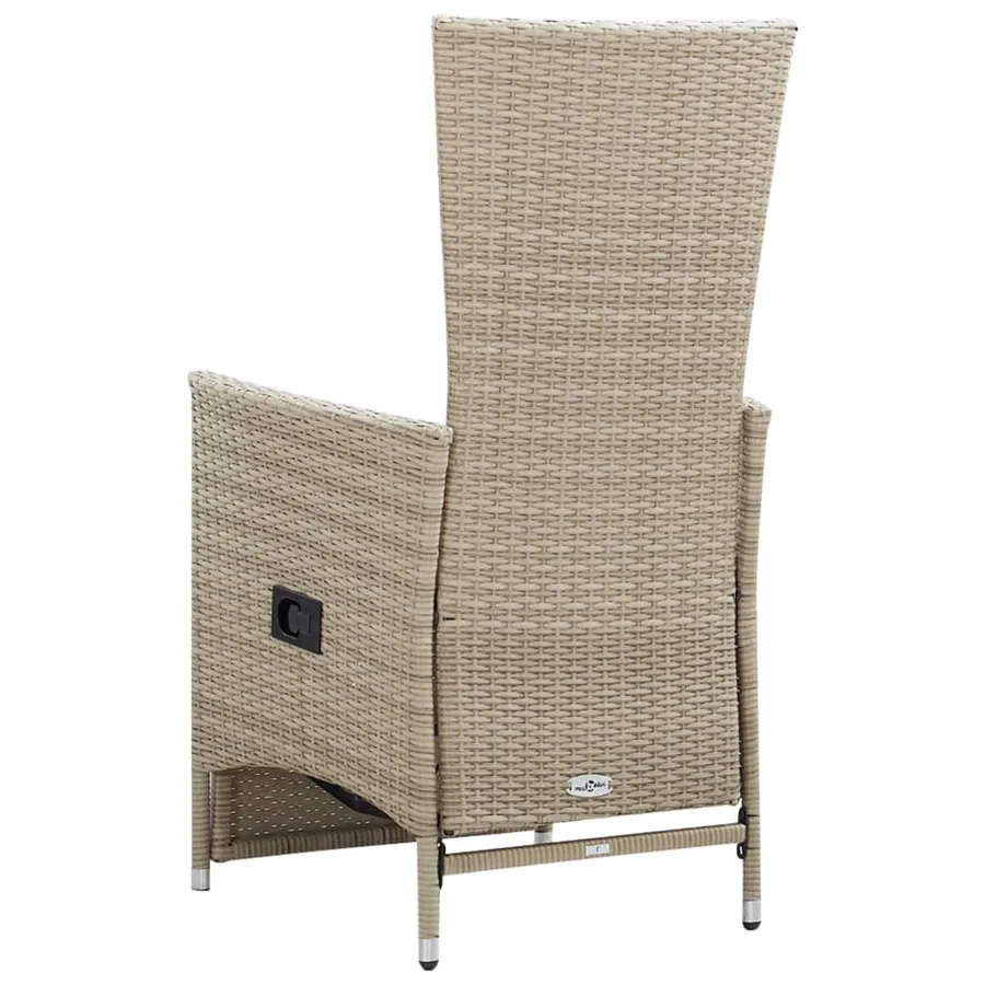 Ensemble à manger de jardin 7 pcs Résine tressée Beige - 15