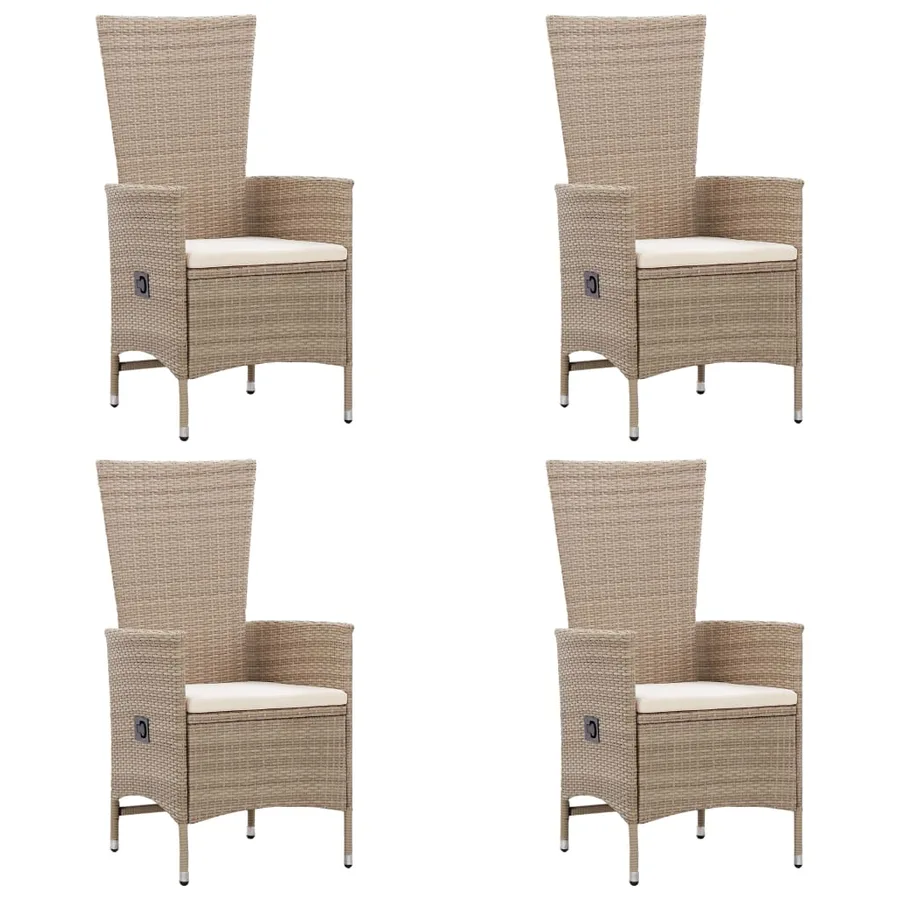Ensemble à manger de jardin 7 pcs Résine tressée Beige - 7