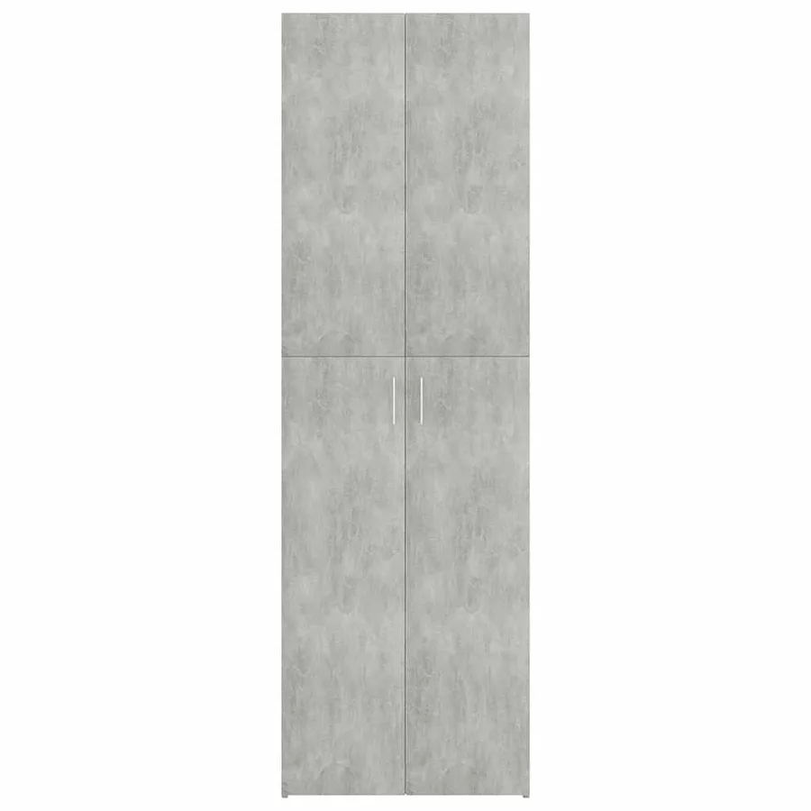 Armoire de bureau Gris béton 60x32x190 cm Bois d'ingénierie - 6