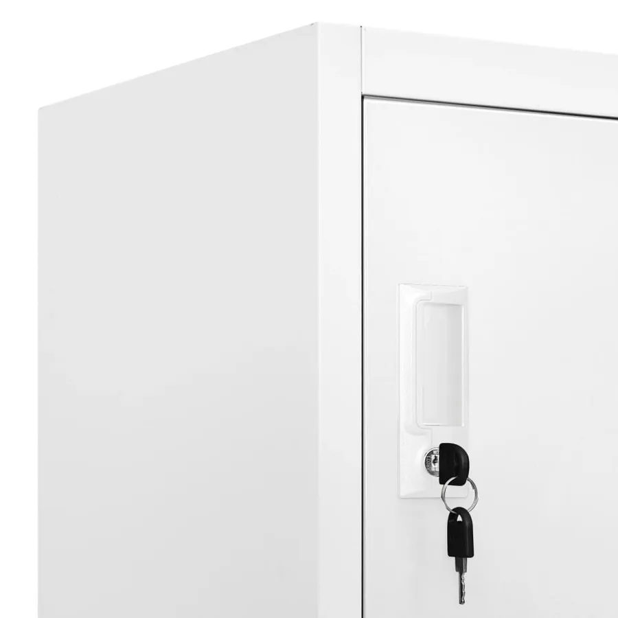 Armoire à casier avec 9 compartiments Acier 90x45x180 cm Gris - 7