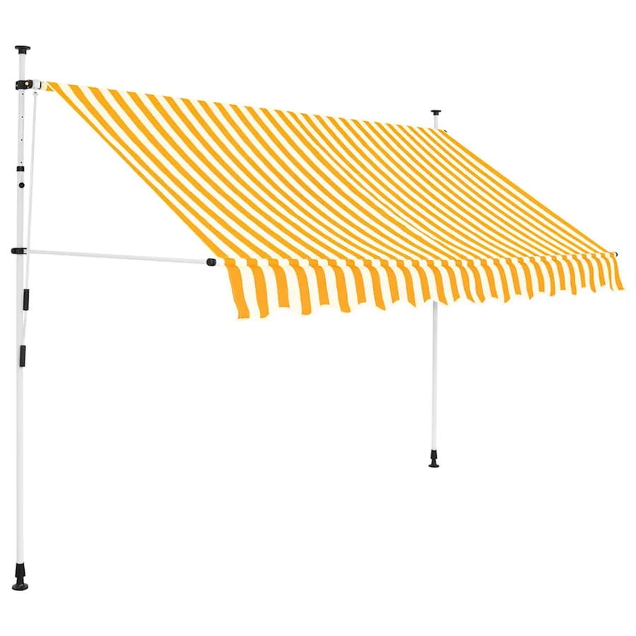 Auvent rétractable manuel 250 cm Rayures oranges et blanches