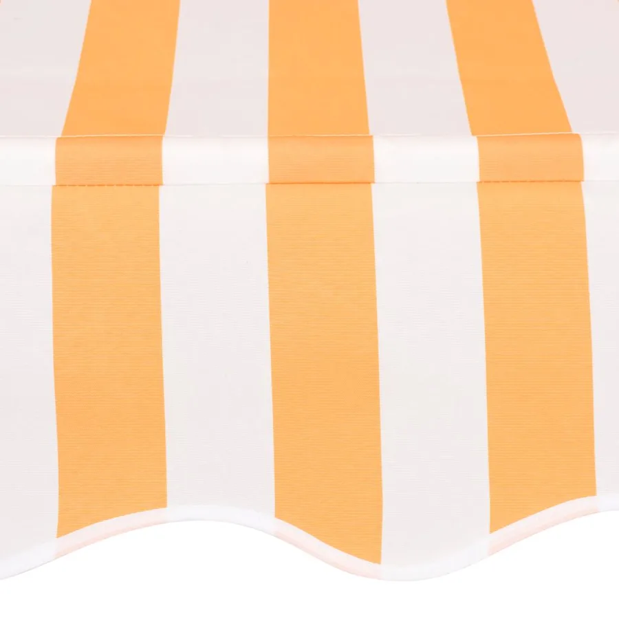 Auvent rétractable manuel 250 cm Rayures oranges et blanches - 4