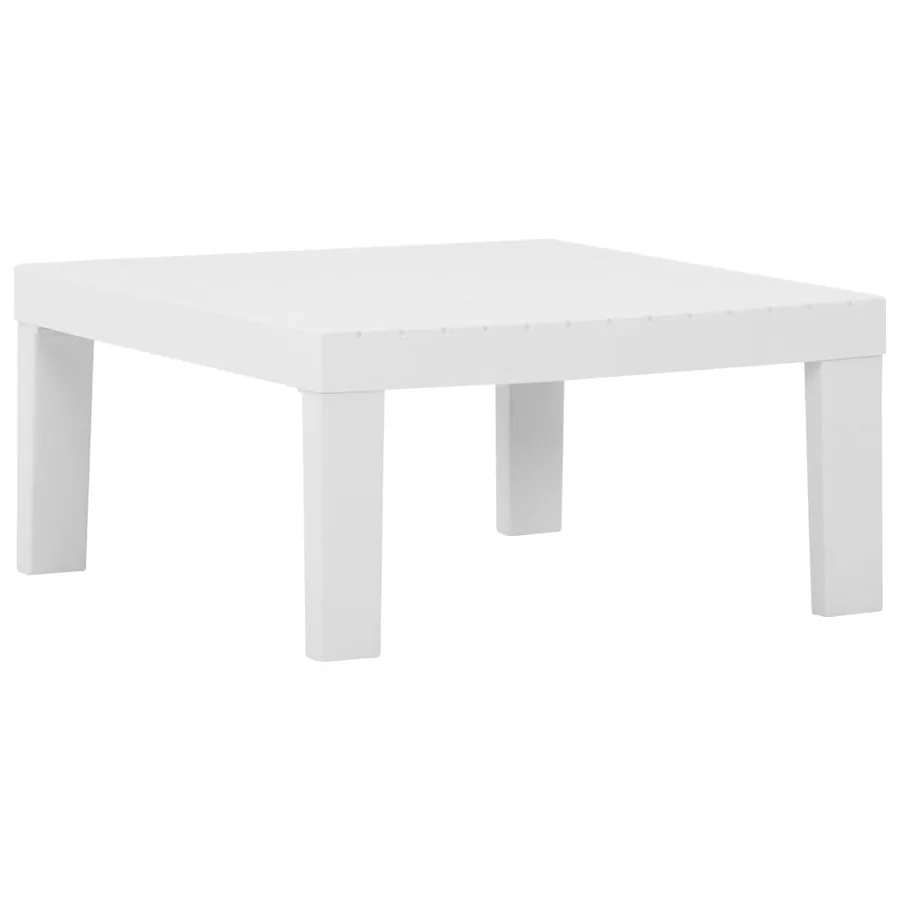 Salon de jardin 4 pcs avec coussins Plastique Blanc - 4