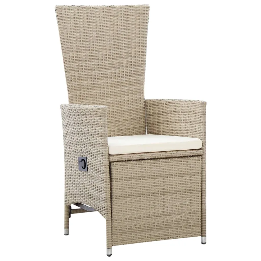 Ensemble à manger de jardin 5 pcs beige - 6