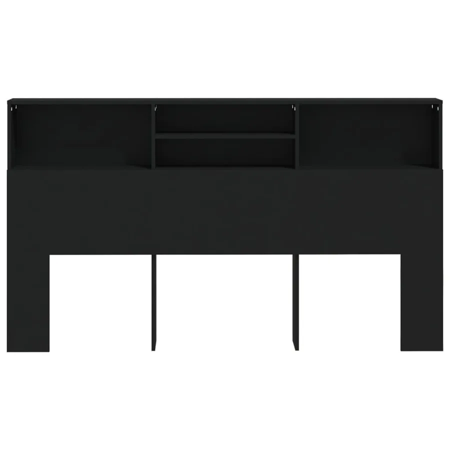Armoire de tête de lit Noir 180x19x103,5 cm - 3