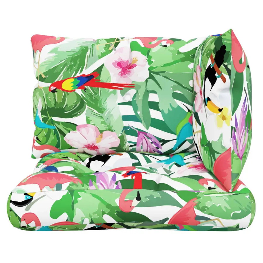 Coussins de palette lot de 3 multicolore tissu Oxford - 4