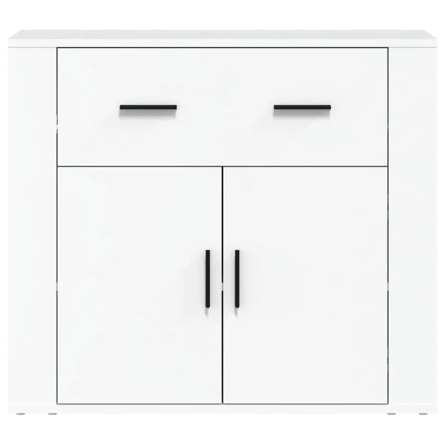 Buffet Blanc 80x33x70 cm Bois d'ingénierie - 3
