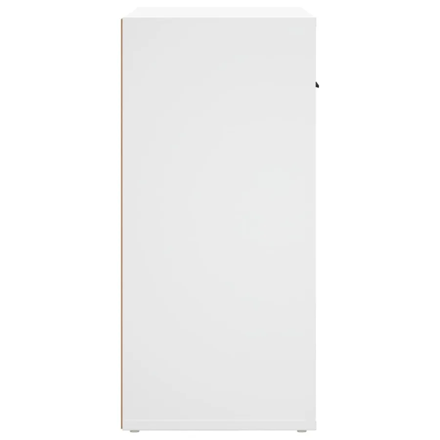 Buffet Blanc 80x33x70 cm Bois d'ingénierie - 5