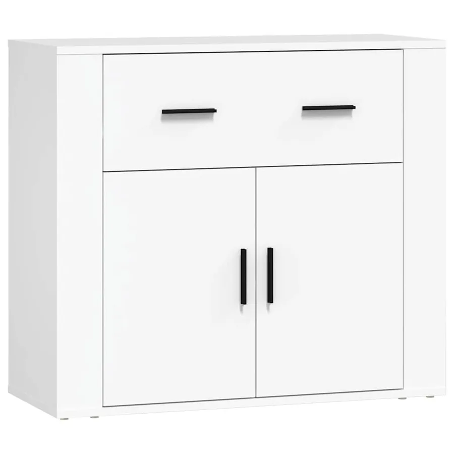 Buffets 3 pcs Blanc Bois d'ingénierie - 6