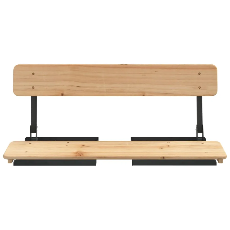Ensemble de tables à bière pliantes 3 pcs bois massif de sapin - 7