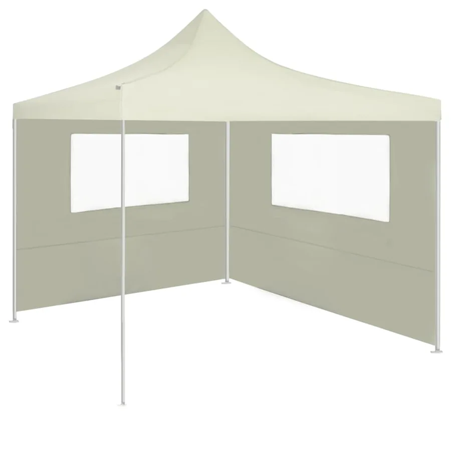 Paroi latérale de belvédère avec fenêtres 4x2 m Crème - 2
