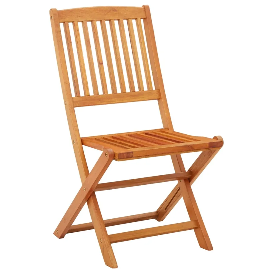 Chaises de jardin pliables lot de 2 Bois d'eucalyptus massif - 2