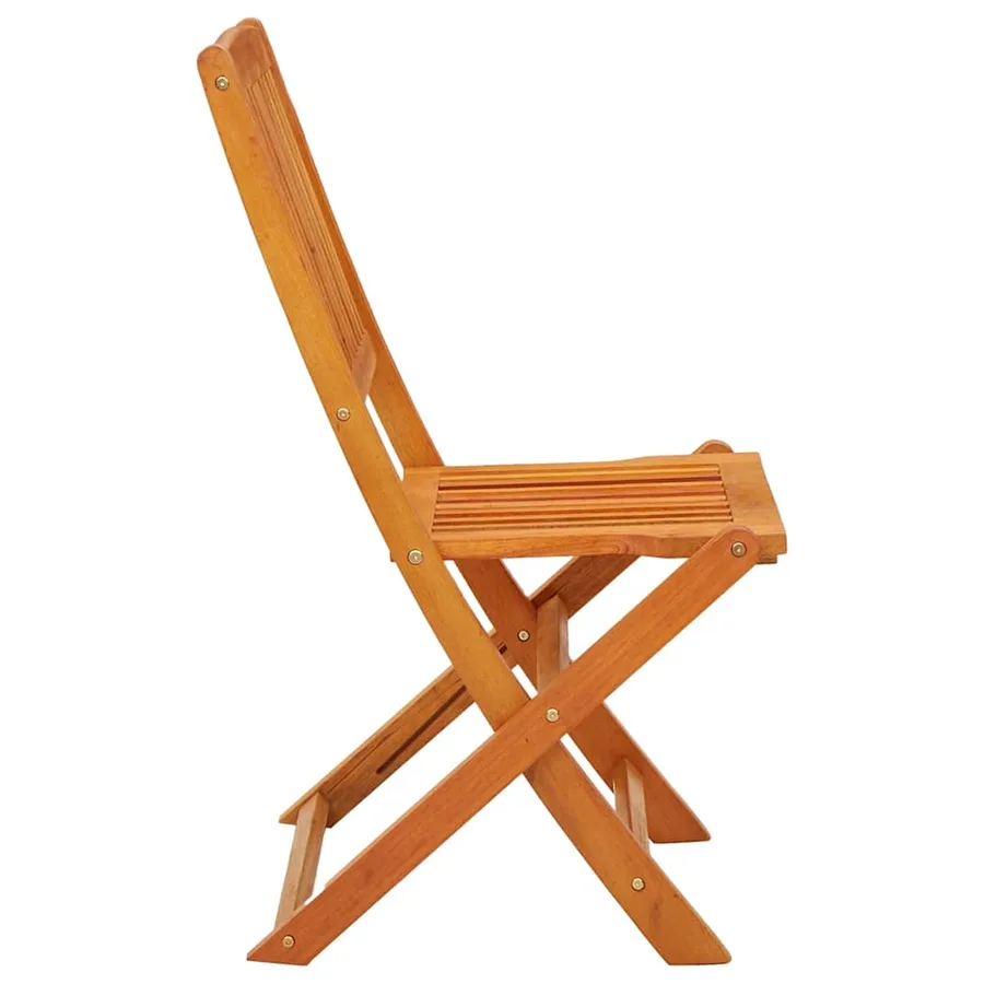 Chaises de jardin pliables lot de 2 Bois d'eucalyptus massif - 4