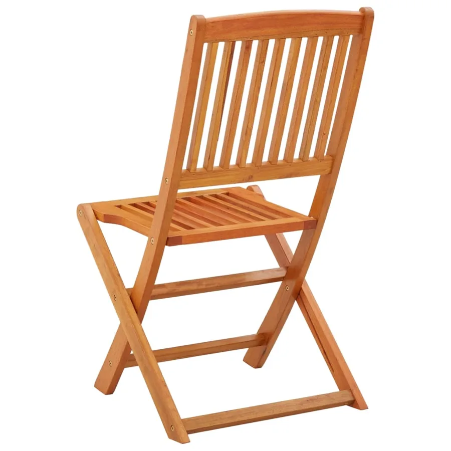 Chaises de jardin pliables lot de 2 Bois d'eucalyptus massif - 5