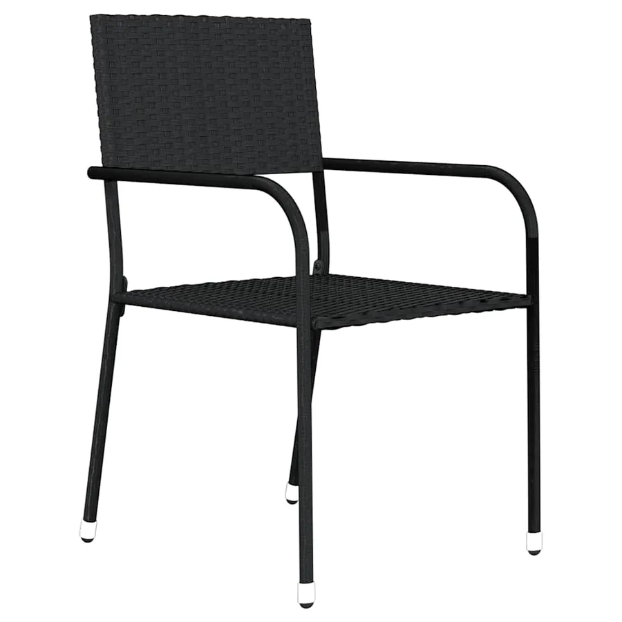 Ensemble à manger de jardin 3 pcs Noir - 3