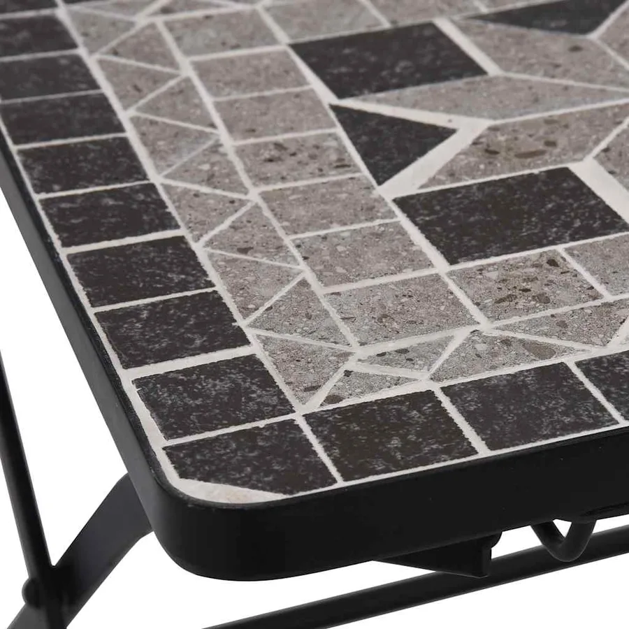 Chaises de bistrot mosaïque 2 pcs Gris - 8