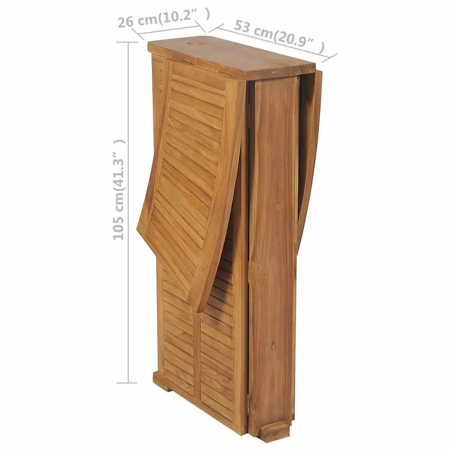 Mobilier de bistro 3pcs et chaises pliables Bois de teck solide - 17
