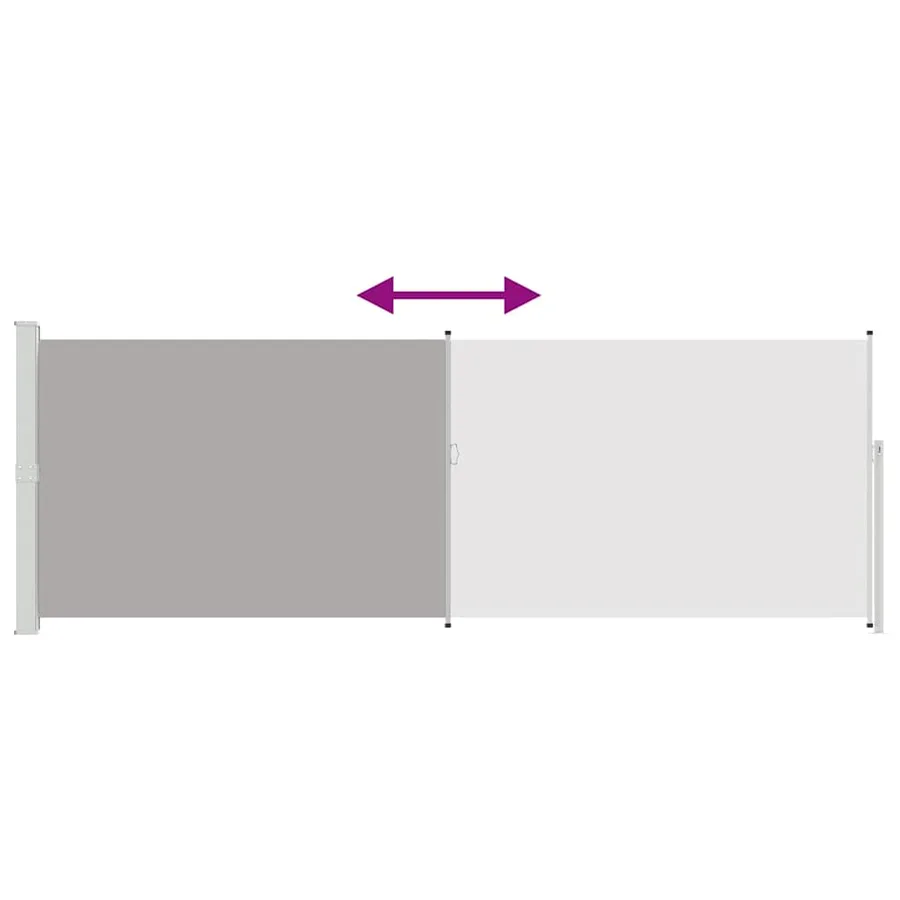 Auvent latéral rétractable 160 x 500 cm Gris - 8