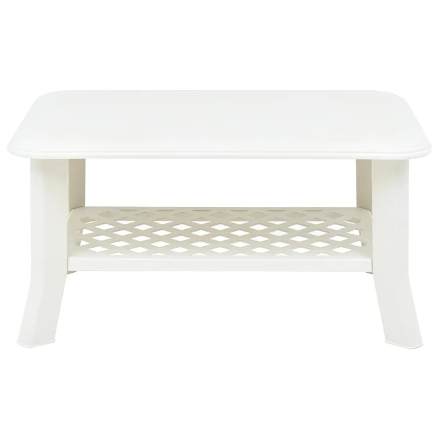 Table basse Blanc 90x60x46 cm Plastique - 2