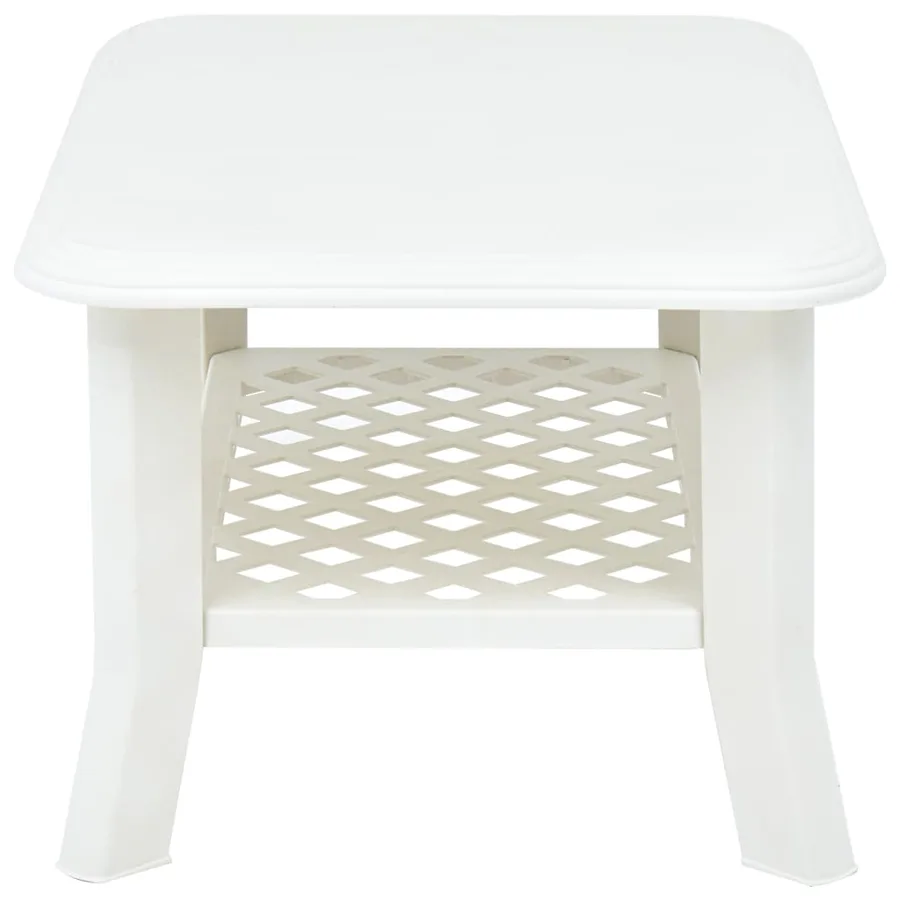 Table basse Blanc 90x60x46 cm Plastique - 3