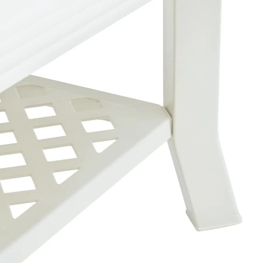 Table basse Blanc 90x60x46 cm Plastique - 4